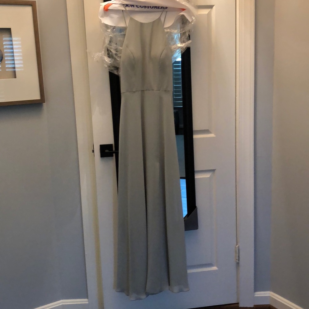 Jenny Yoo maxi dress with cross back